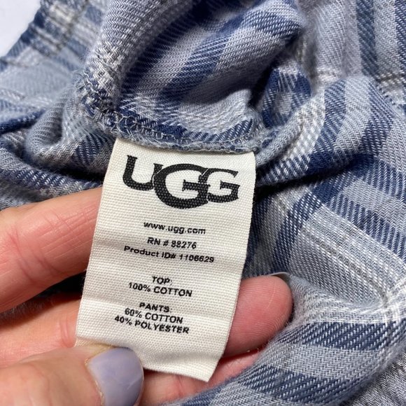 UGG Steiner Gray Plaid Flannel Pajama Lounge Pants XL - Picture 10 of 14